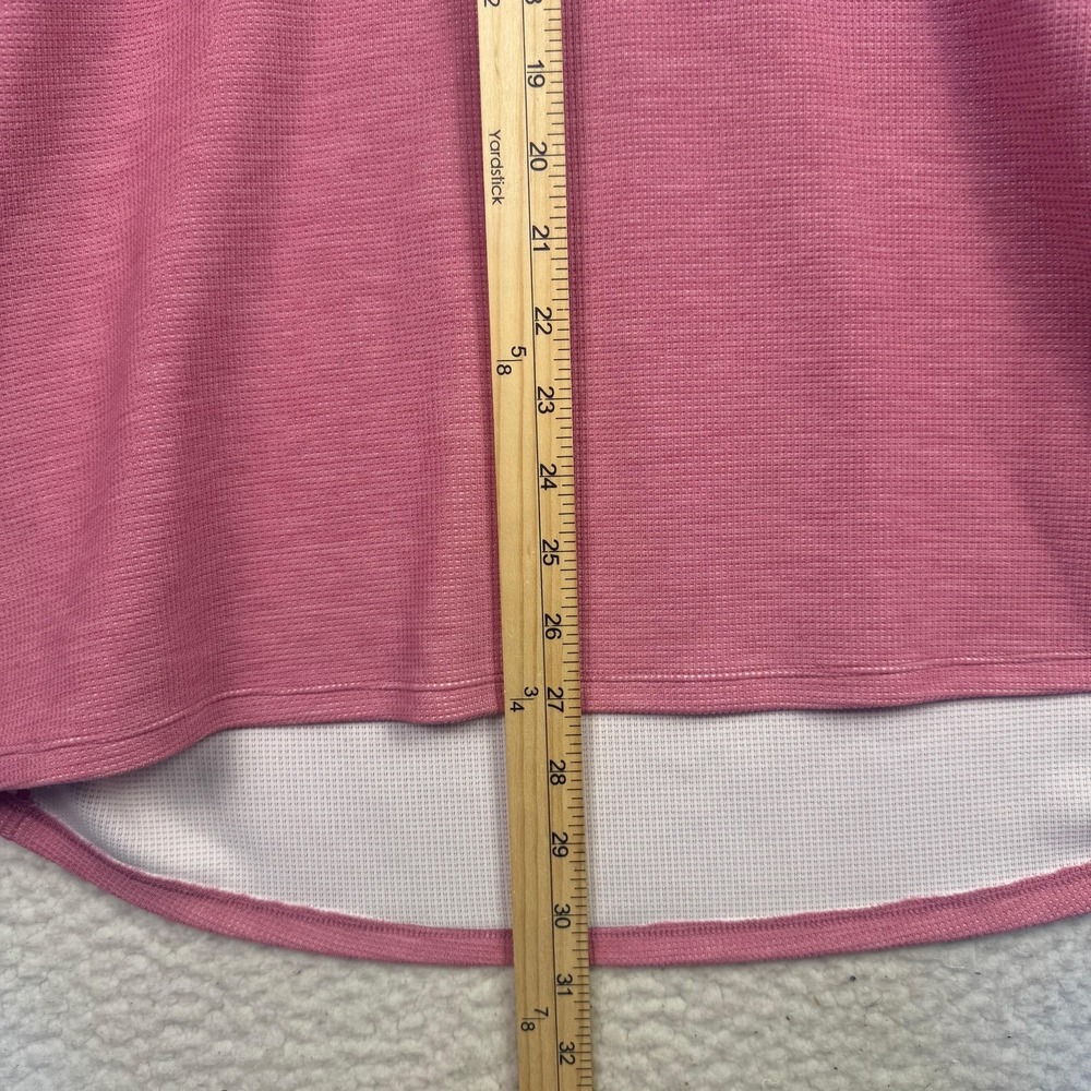 Lululemon Hoodie Womens Medium Pink Waffle Knit Long Sleeve Cozy Pullover Top - Picture 4 of 7